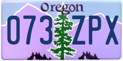 OR license plate 073ZPX