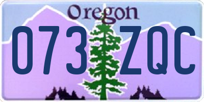 OR license plate 073ZQC