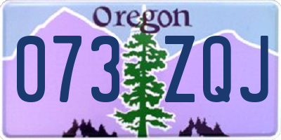 OR license plate 073ZQJ