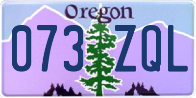 OR license plate 073ZQL