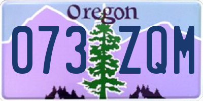 OR license plate 073ZQM
