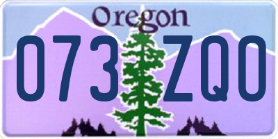 OR license plate 073ZQO