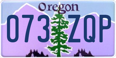 OR license plate 073ZQP