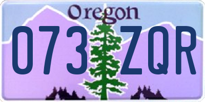 OR license plate 073ZQR