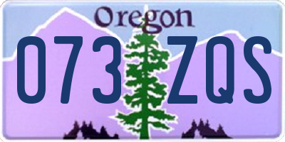 OR license plate 073ZQS