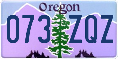 OR license plate 073ZQZ