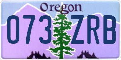 OR license plate 073ZRB