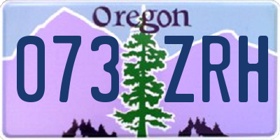 OR license plate 073ZRH