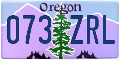 OR license plate 073ZRL