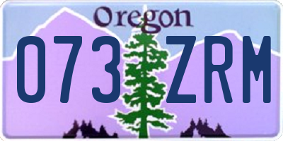 OR license plate 073ZRM