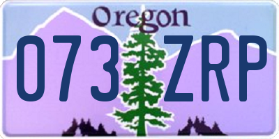 OR license plate 073ZRP