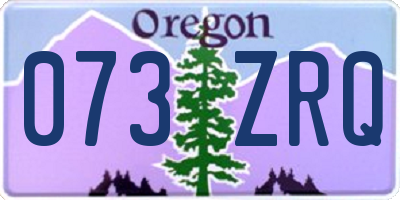 OR license plate 073ZRQ