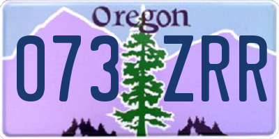 OR license plate 073ZRR