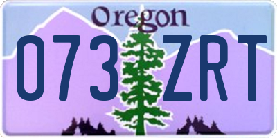OR license plate 073ZRT