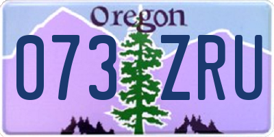 OR license plate 073ZRU