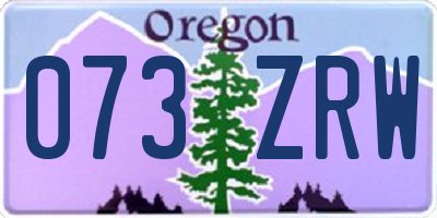 OR license plate 073ZRW