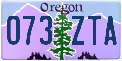 OR license plate 073ZTA