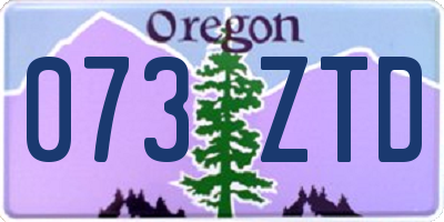 OR license plate 073ZTD