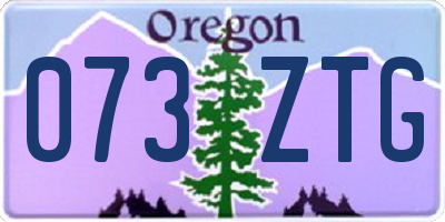 OR license plate 073ZTG