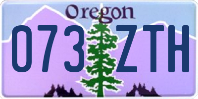 OR license plate 073ZTH