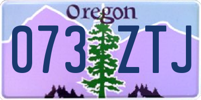OR license plate 073ZTJ