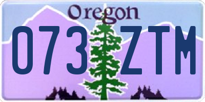 OR license plate 073ZTM