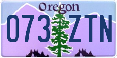OR license plate 073ZTN