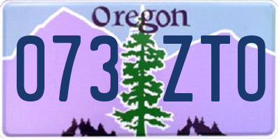 OR license plate 073ZTO