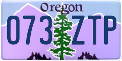 OR license plate 073ZTP