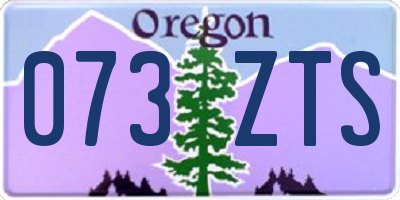 OR license plate 073ZTS
