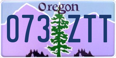 OR license plate 073ZTT