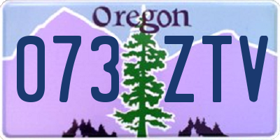 OR license plate 073ZTV