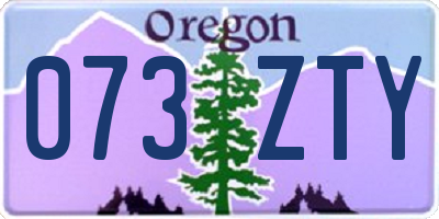 OR license plate 073ZTY
