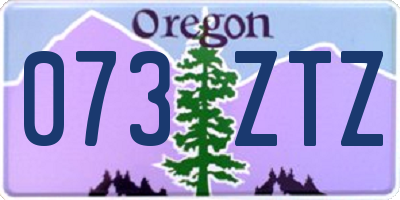 OR license plate 073ZTZ