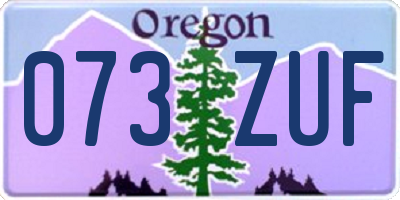OR license plate 073ZUF