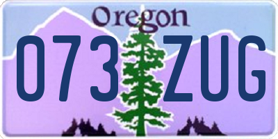 OR license plate 073ZUG