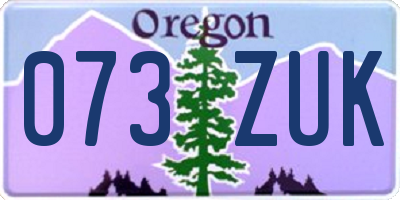 OR license plate 073ZUK
