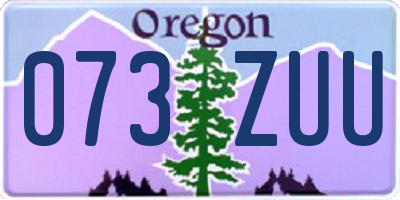 OR license plate 073ZUU