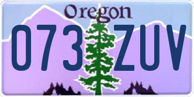 OR license plate 073ZUV
