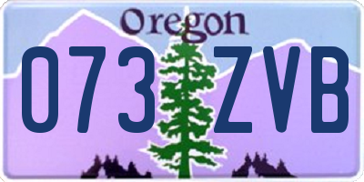 OR license plate 073ZVB