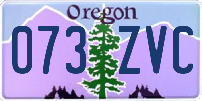 OR license plate 073ZVC