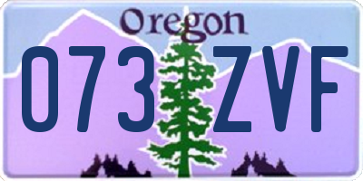 OR license plate 073ZVF
