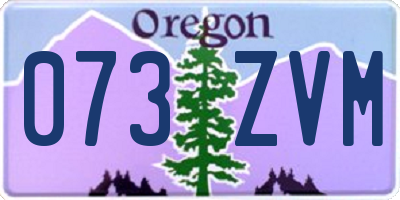 OR license plate 073ZVM