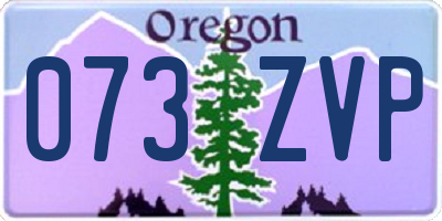 OR license plate 073ZVP