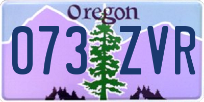 OR license plate 073ZVR