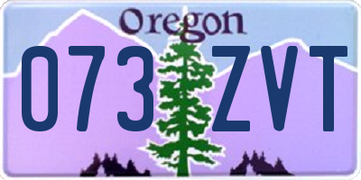 OR license plate 073ZVT