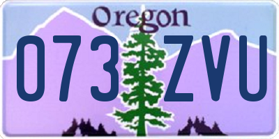 OR license plate 073ZVU