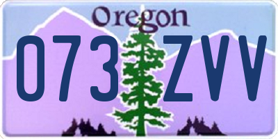 OR license plate 073ZVV