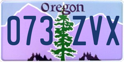 OR license plate 073ZVX