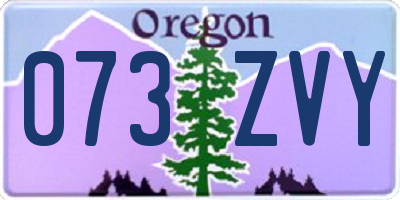 OR license plate 073ZVY